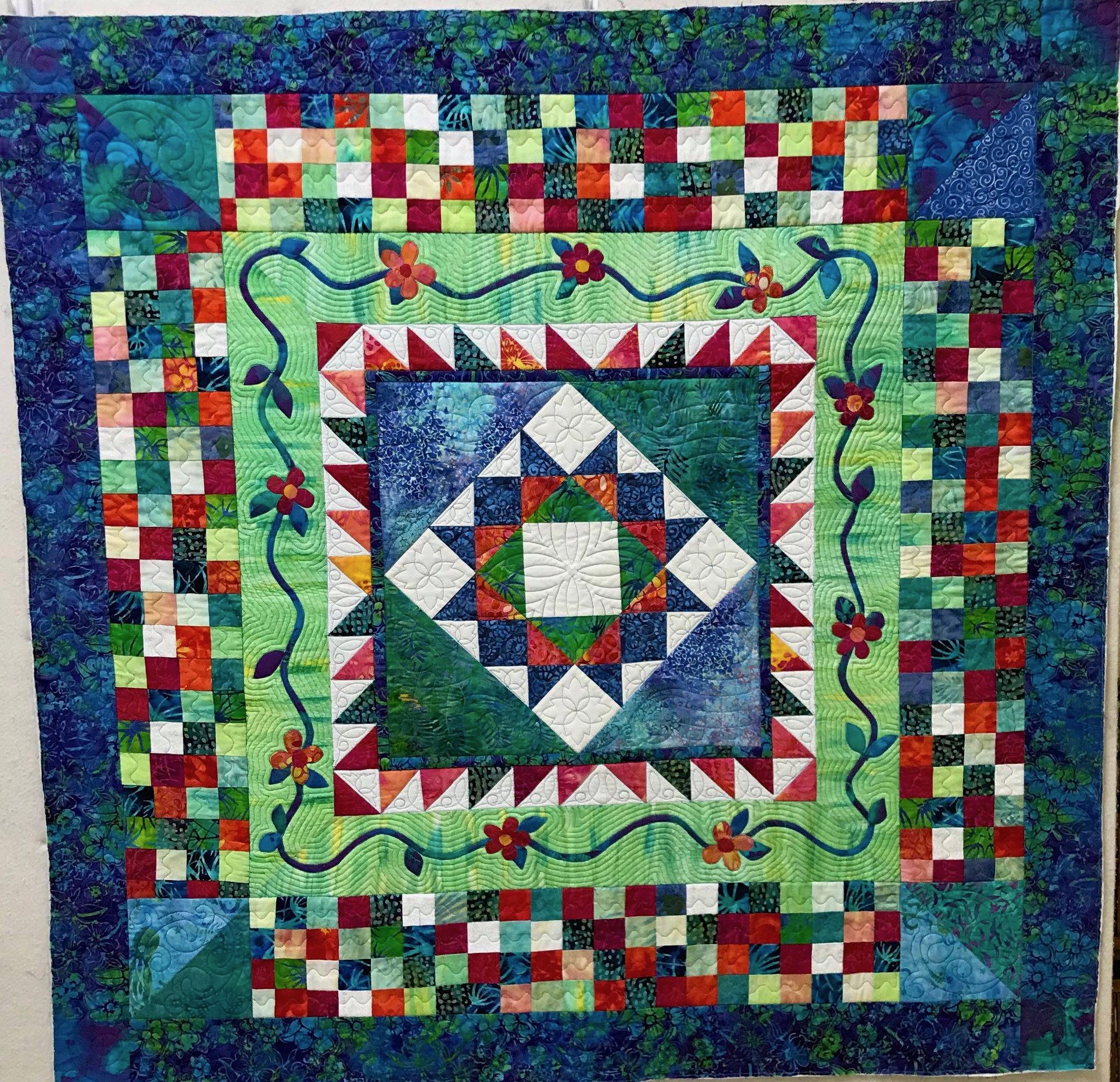 Longarm quilted customer quilt example 11