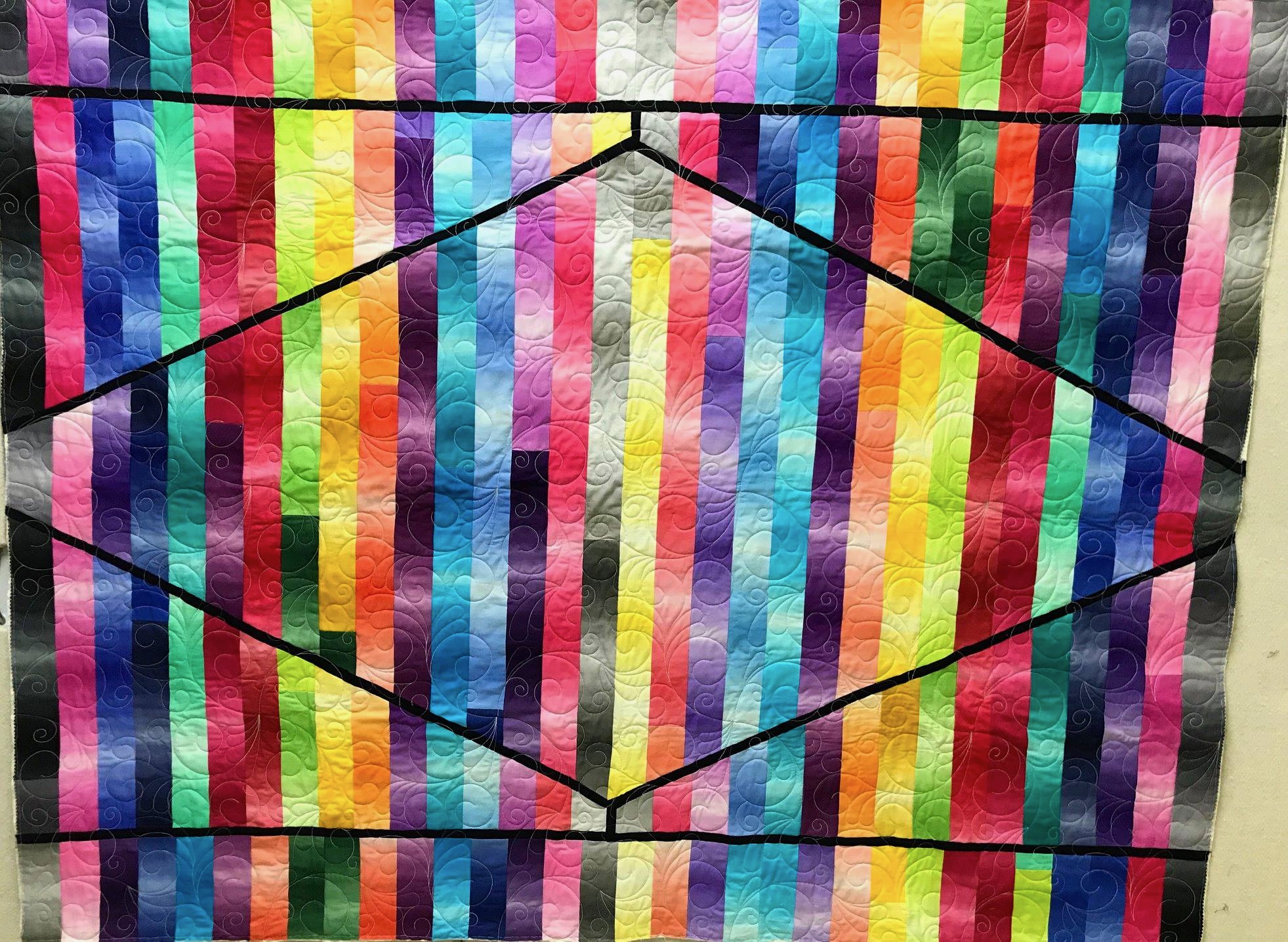 Longarm quilted customer quilt example 16