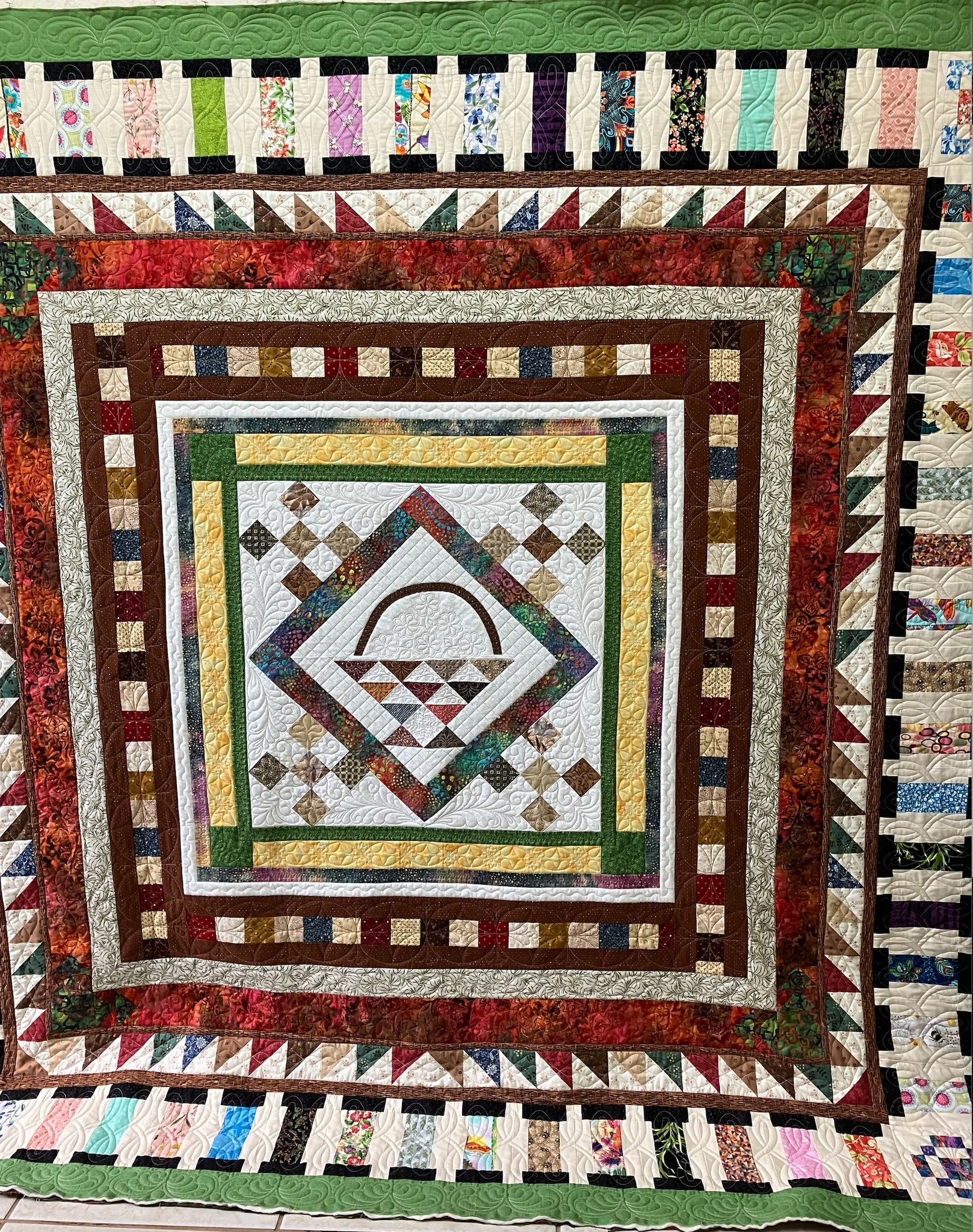 Longarm quilted customer quilt example 17