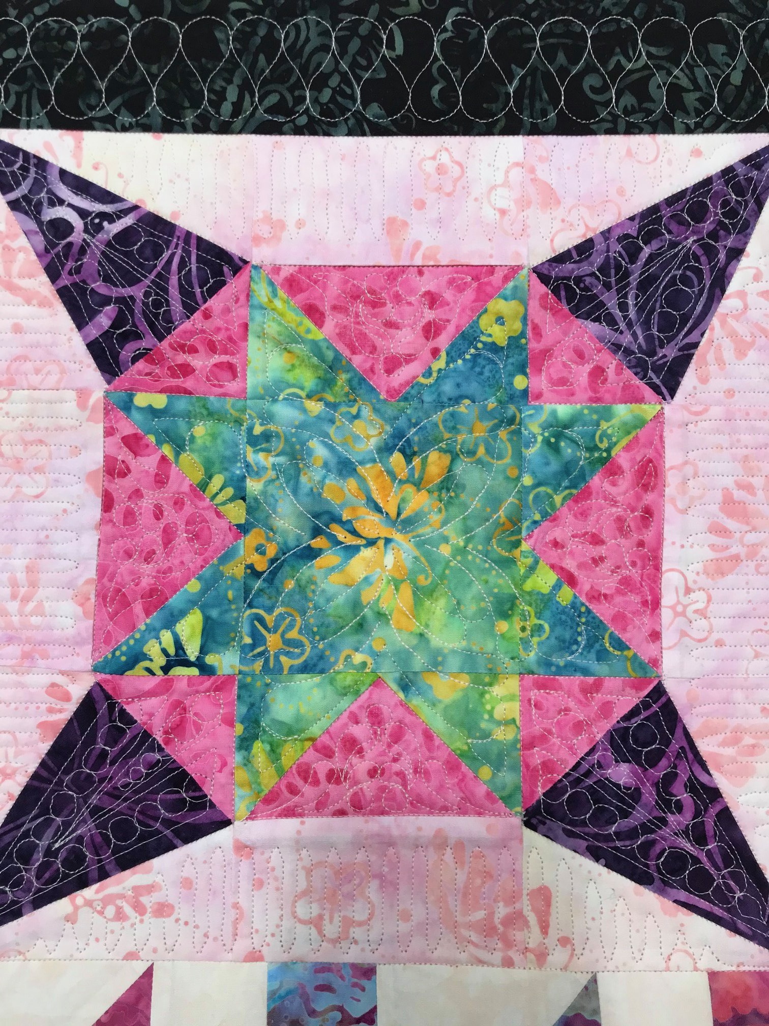 Longarm quilted customer quilt example 27