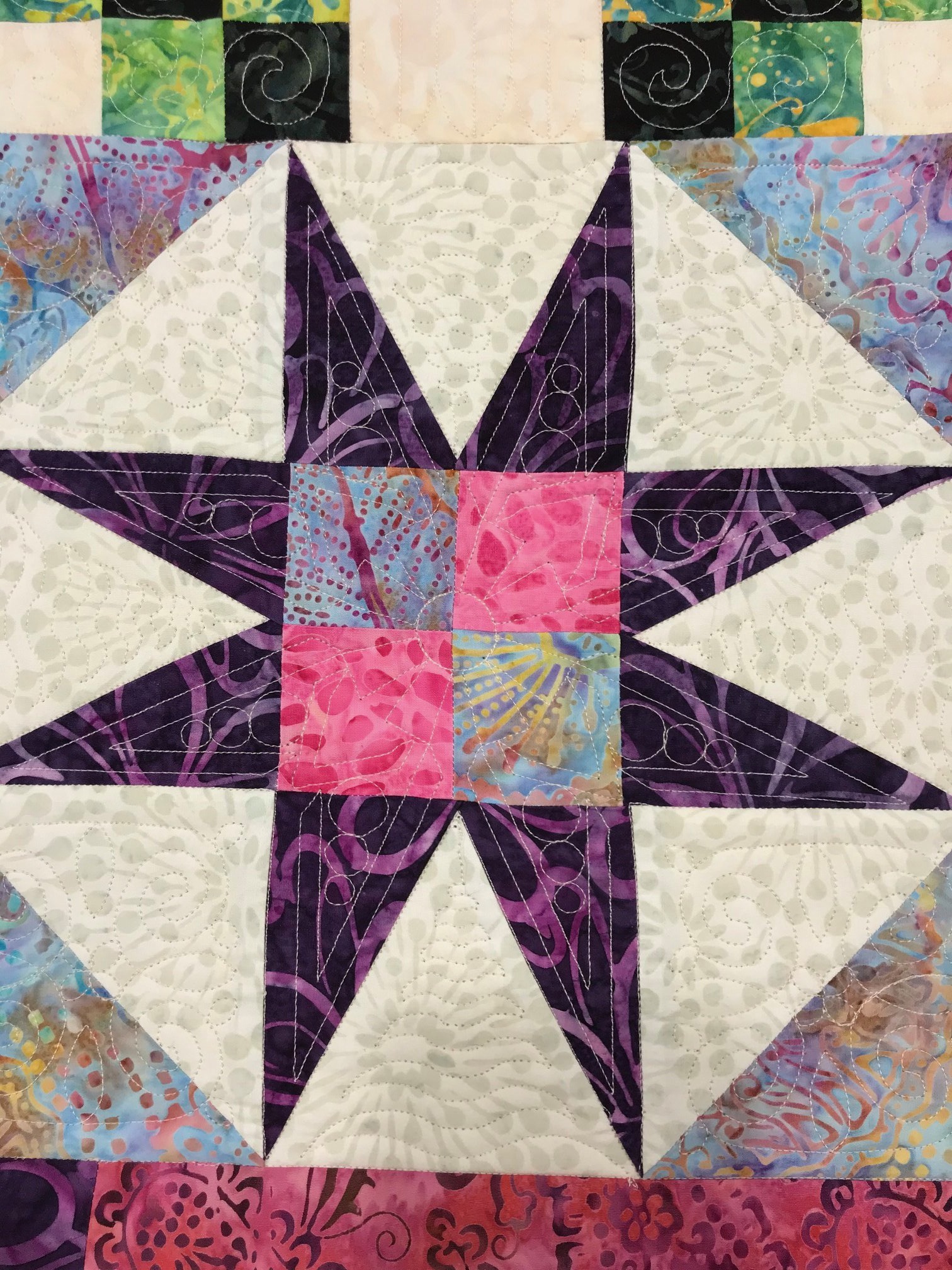 Longarm quilted customer quilt example 28
